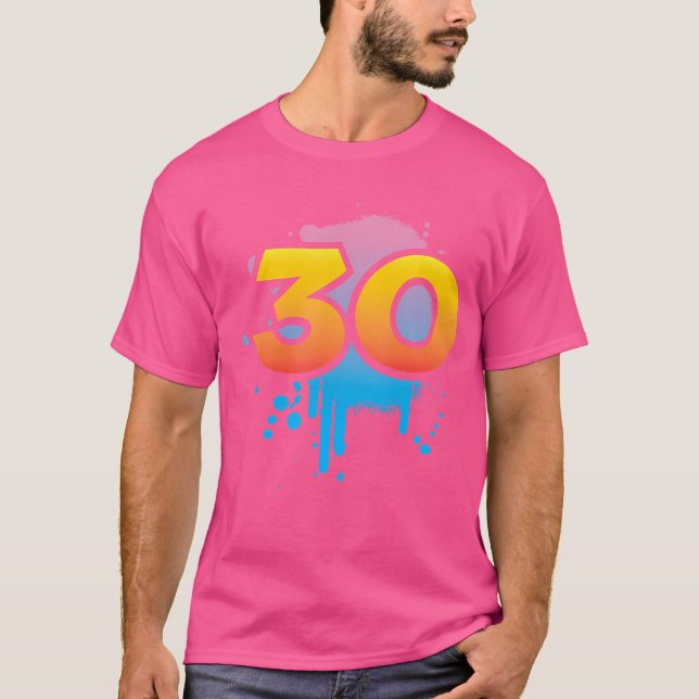 Camiseta aniversário de 30 anos Presente Homens Mulheres Le (Frente)