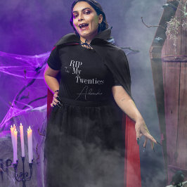 Camiseta aniversário de 30 anos RIP 20s Black White Matchin