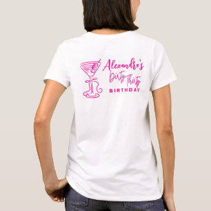 Camiseta Aniversário de 30 Anos Rosa na Moda Dirty Thirty