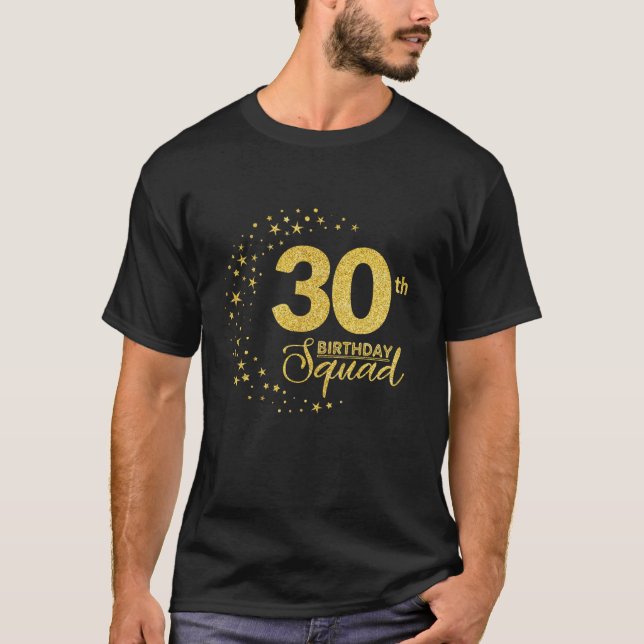 Camiseta aniversário de 30 anos Squad Party, 30 anos, Amare (Frente)
