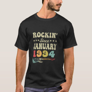 Camiseta aniversário de 30 anos Vintage Rockin Desde Janeir