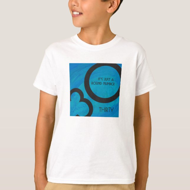 Camiseta Aniversário de 30 Décadas Azul (Frente)