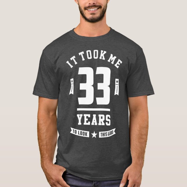 Camiseta Aniversário de 33 anos (Frente)
