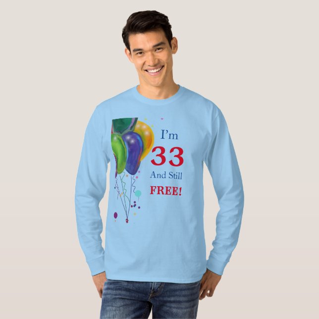Camiseta Aniversário de 33 anos (Frente Completa)