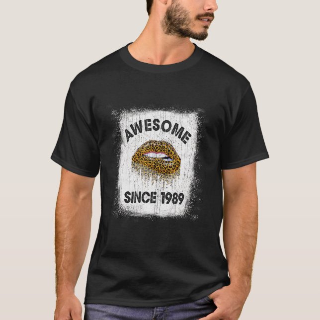 Camiseta Aniversário De 33 Anos De Idade Incrível Desde 198 (Frente)
