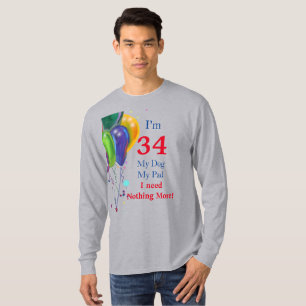 Camiseta Aniversário de 34 anos