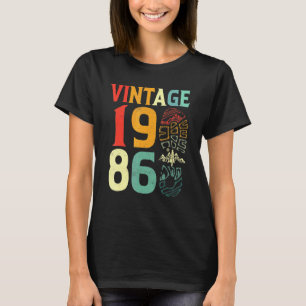 Camiseta Aniversário de 36 Anos Vintage 1986 Acampamento Hi