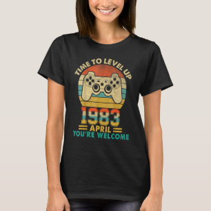 Camiseta Aniversário de 39 Anos de Video Gamer de Abril de