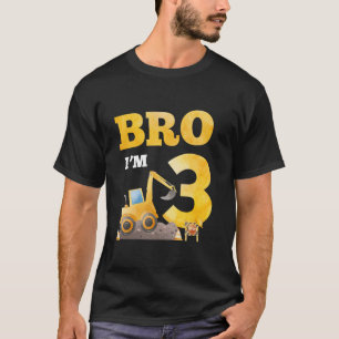 Camiseta aniversário de 3 anos Bro, eu tenho 3 anos, escava