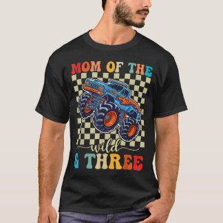 Camiseta Aniversário De 3 Anos Caminhão Monstro Jovem Selva