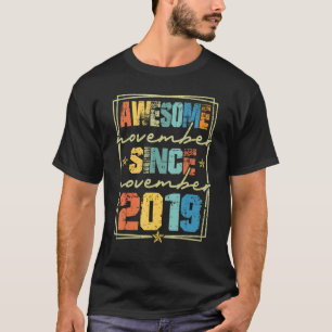Camiseta aniversário de 3 anos de 3 anos é incrível desde 2
