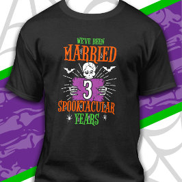 Camiseta Aniversário de 3 anos de casamento Halloween Spook