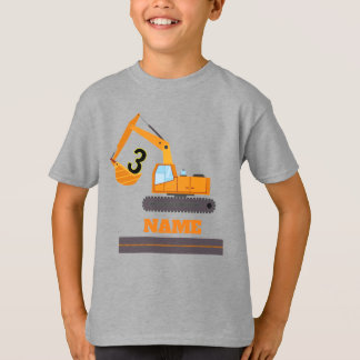 Camiseta aniversário de 3 anos de construção - personalizad