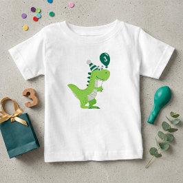 Camiseta Aniversário de 3 anos do Dinosaur Three Rex
