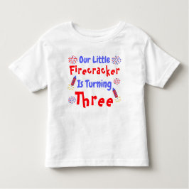 Camiseta Aniversário de 3 anos do Firecracker