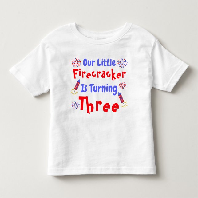 Camiseta Aniversário de 3 anos do Firecracker (Frente)