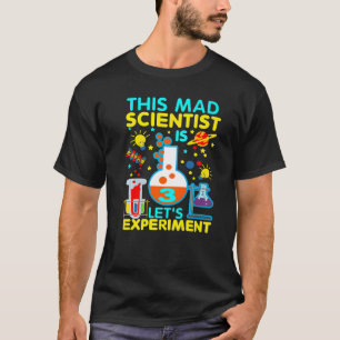 Camiseta aniversário de 3 anos, Este Cientista Louco Tem 3 