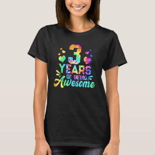Camiseta aniversário de 3 anos Idea Tie Dye 3 Anos De Ser I
