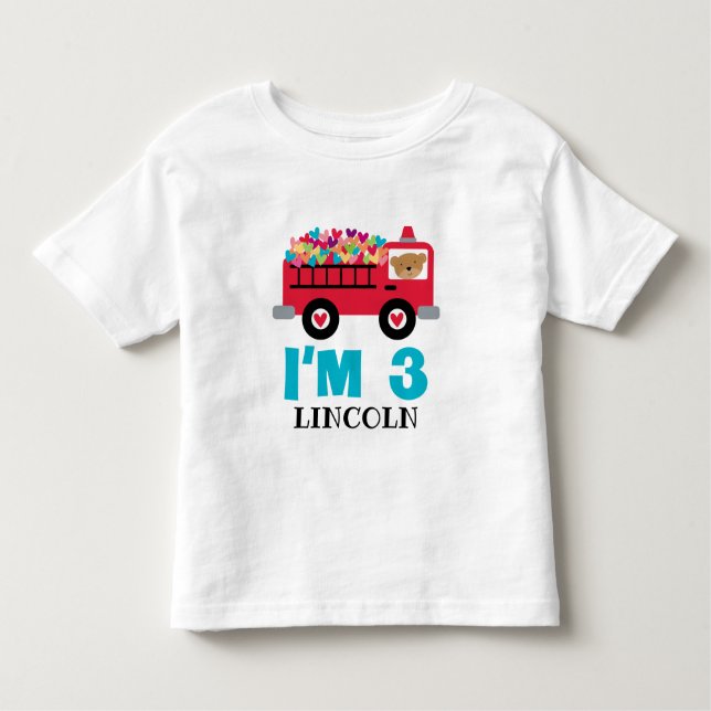 Camiseta aniversário de 3 anos Im 3 (Frente)