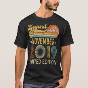 Camiseta aniversário de 3 anos Incrível Desde Novembro De 2