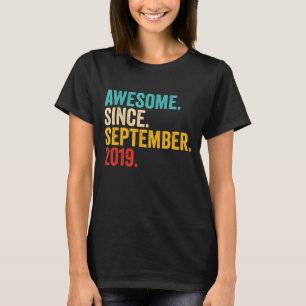 Camiseta aniversário de 3 anos Incrível Desde Setembro De 2
