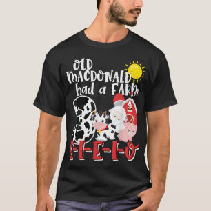 Camiseta Aniversário de 3 anos MacDonald Fazenda de 3 anos