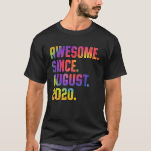 Camiseta aniversário de 3 anos Tie Dye Incrível Desde agost
