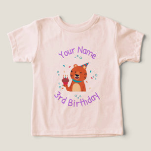 Camiseta aniversário de 3 anos Tiger