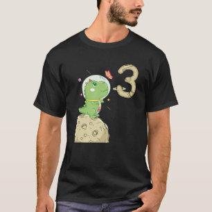 Camiseta aniversário de 3 anos, Três Anos, Astronauta T Rex