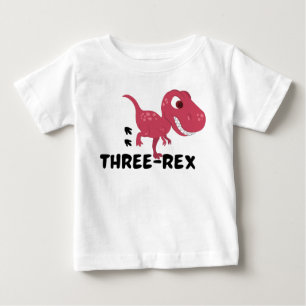 Camiseta aniversário de 3 anos TrêsRex