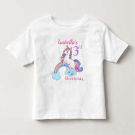 Camiseta aniversário de 3 anos Unicórn em Cute