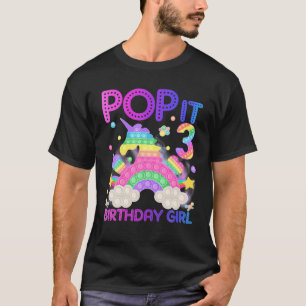 Camiseta aniversário de 3 anos Unicorn Fidget Pop It Birth