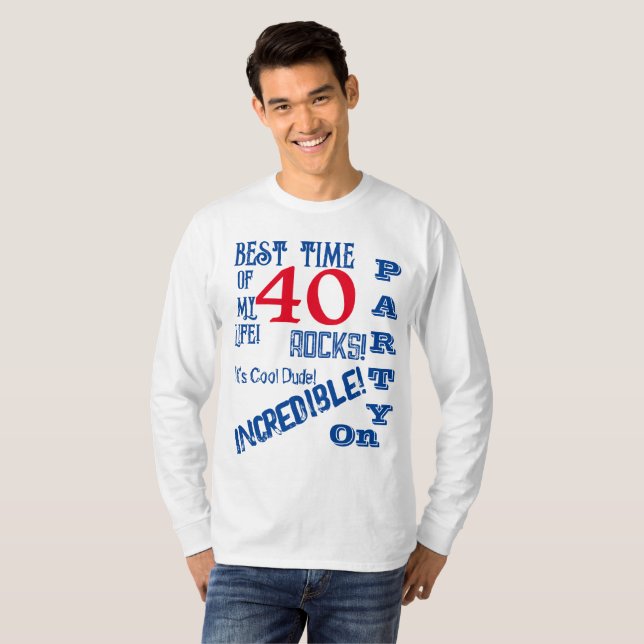 Camiseta aniversário de 40 anos (Frente Completa)
