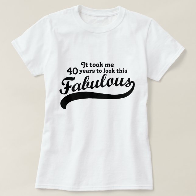 Camiseta aniversário de 40 anos (Frente do Design)