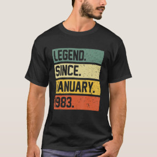 Camiseta aniversário de 40 anos 40 Anos De Legenda Desde 19