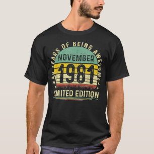 Camiseta aniversário de 40 anos 40 anos Vintage novembro de