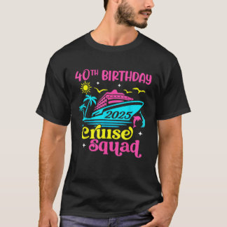 Camiseta aniversário de 40 anos Cruise Squad 2025 Unisex Ad