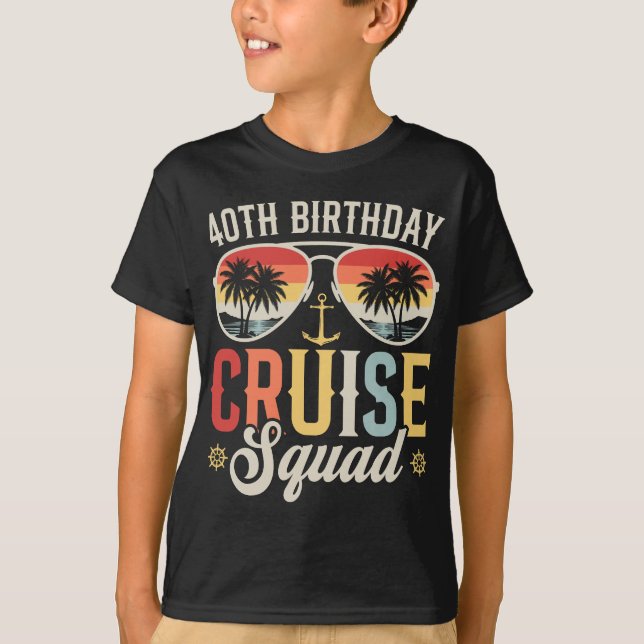 Camiseta aniversário de 40 anos Cruise Squad Family Matchin (Frente)