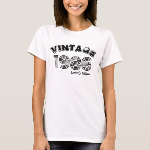 Camiseta Aniversário de 40 anos customizado Vintage 1986