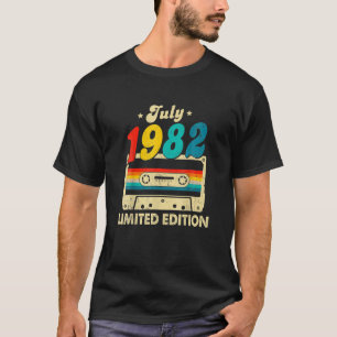 Camiseta Aniversário de 40 anos de 1982 Vintage fita casset