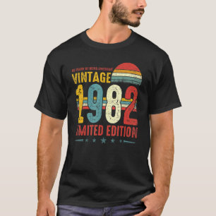 Camiseta aniversário de 40 anos de 40 anos de idade, 1982