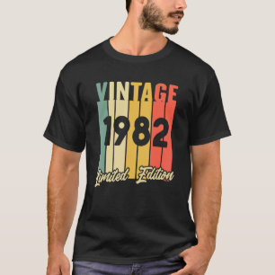 Camiseta aniversário de 40 anos de 40 anos de idade, 1982