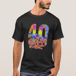 Camiseta aniversário de 40 anos de 40 anos de idade Mulhere