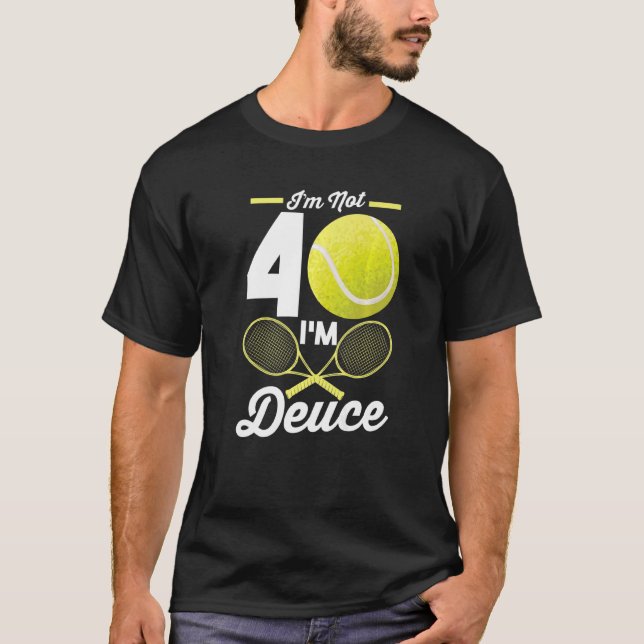 Camiseta aniversário de 40 anos de 40 anos Tênis não tenho  (Frente)