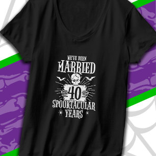 Camiseta Aniversário de 40 anos de casamento Halloween Spoo