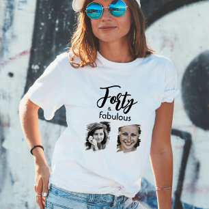 Camiseta Aniversário de 40 anos de Foto 40 e fabulosa 2
