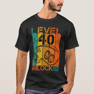 CAMISETA ANIVERSÁRIO DE 40 ANOS DE GEEK DE JOGO ENGRAÇADO