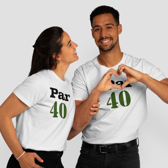Camiseta Aniversário de 40 anos de Golfe Par 40 para o Part (Criador carregado)