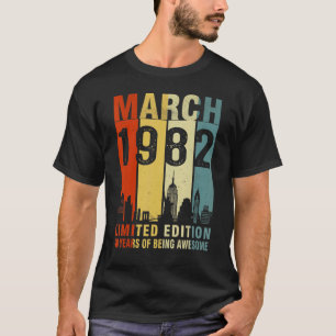Camiseta Aniversário de 40 anos de março de 1982