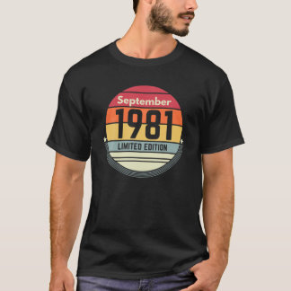 Camiseta aniversário de 40 anos de setembro de 1981 40 Anos